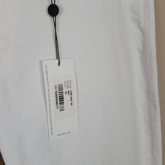 Adriano Goldschmied The Legging Ankle Super Skinny Jeans Raw Hem White Size 30 - Picture 11 of 14